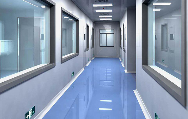 What are the choices and requirements for the clean room engineering floor in the clean laboratory design?