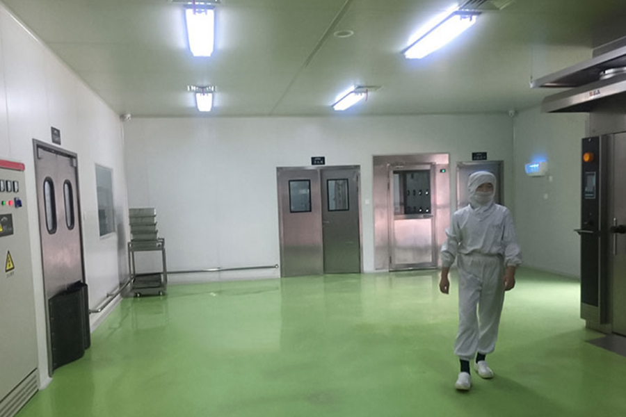 What are the maintenance places for the air shower in the clean room?